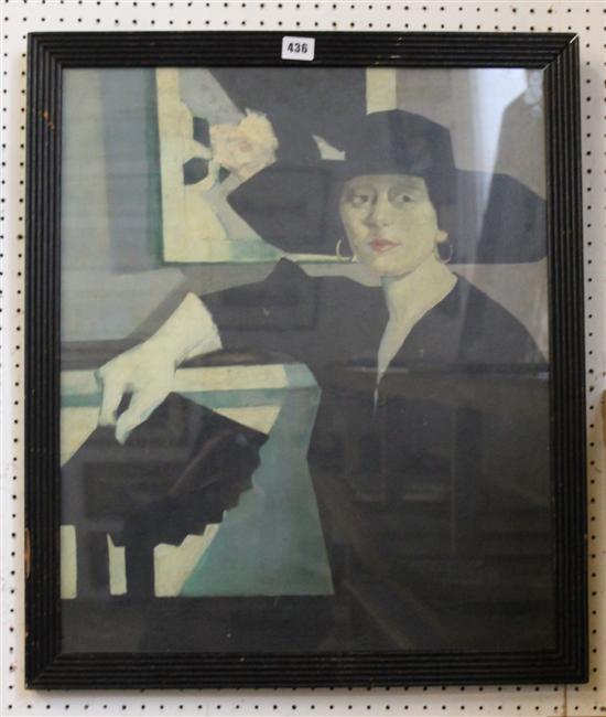 After Caddell,  Portrait of lady in black